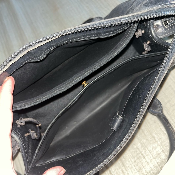 Dooney & Bourke Black Purse with Gold Accents